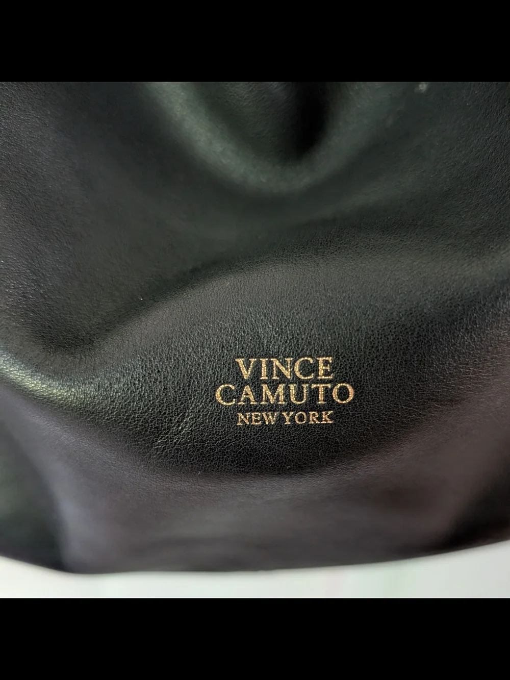 Vince Camuto Josie Black Leather Hobo Bag